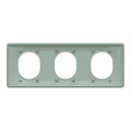 Ovalis - plaque de finition - 3 postes horizontal - entraxe 71mm - sauge