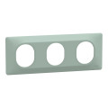 Ovalis - plaque de finition - 3 postes horizontal - entraxe 71mm - sauge