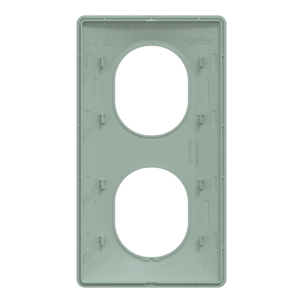 Ovalis - plaque de finition - 2 postes vertical - entraxe 71mm - sauge