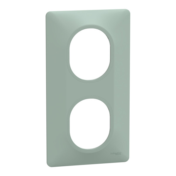 Ovalis - plaque de finition - 2 postes vertical - entraxe 71mm - sauge