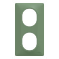 Ovalis - plaque de finition - 2 postes vertical - entraxe 71mm - vert forêt