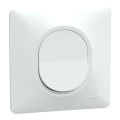 Ovalis - bouton poussoir à fermeture - 10ax - blanc - griffes montées - plaque