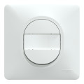 Ovalis - poussoir à fermeture porte-étiquette - 10ax - blanc - griffes - plaque