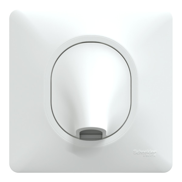 Ovalis - sortie de câble - 16a - Ø6 à 12mm - blanc - griffes montées - plaque