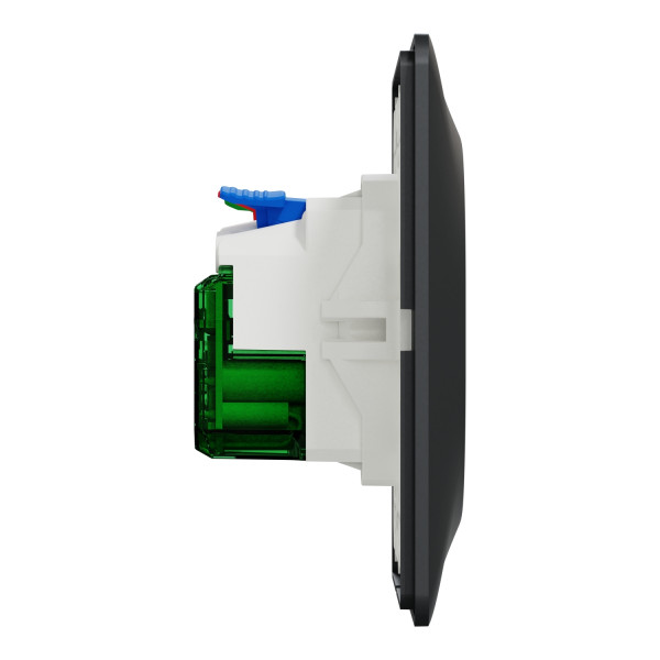 Combiné Prise de Courant avec Chargeur USB Ovalis Schneider Electric Anthracite – 2 P+T Affleurant 16 A – Connexion Automatique