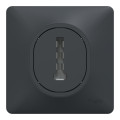 Ovalis - prise téléphone en t - 8 contacts - avec plaque - anthracite