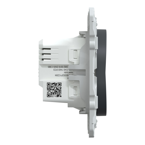 Wiser ovalis - bouton poussoir - 10a - zigbee - anthracite