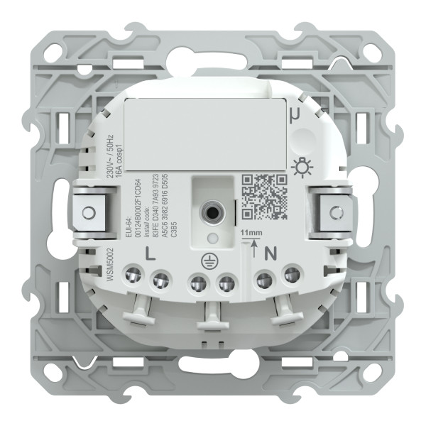 Wiser ovalis - prise 2p+t conectée - 16a  - zigbee - anhtracite