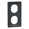 Ovalis - plaque de finition - 2 postes vertical - entraxe 71 mm - anthracite