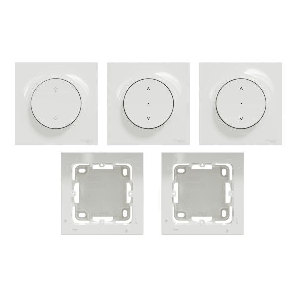 Wiser odace - kit commande sans fils et 2 volets roualnts zigbee 3.0 saillie
