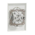 Prise de courant 2P+T aluminium Schneider Odace standard allemand ST YL
