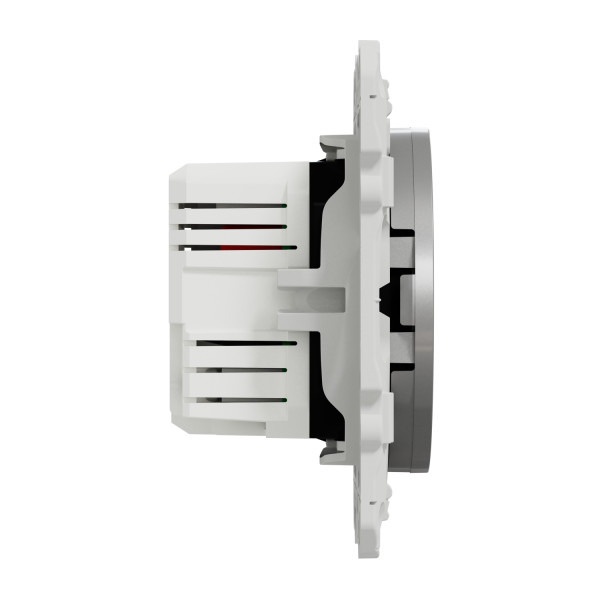 Prise USB double aluminium Schneider Odace chargeur 2,1A