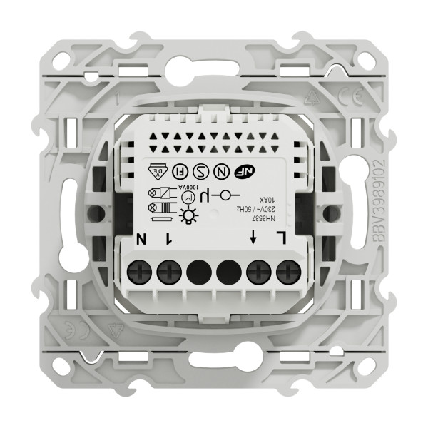 Bouton Poussoir Aluminium 10 A Connecté Zigbee Wiser Odace Schneider