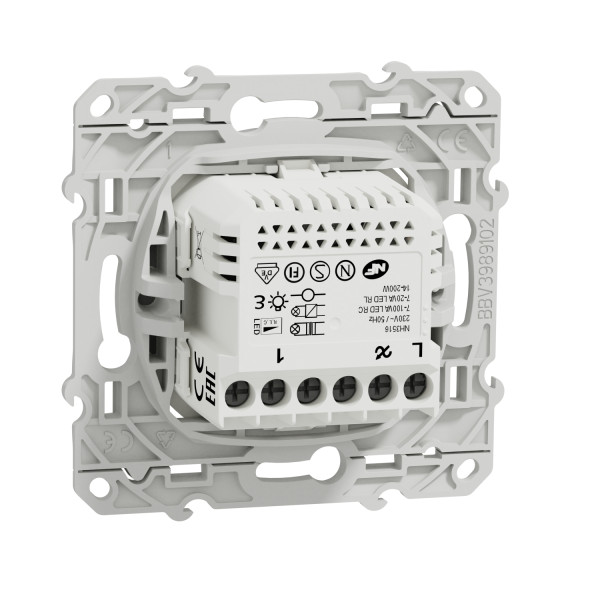 Interrupteur Volet-Roulant Aluminium 4 A Connecté Zigbee Wiser Odace Schneider