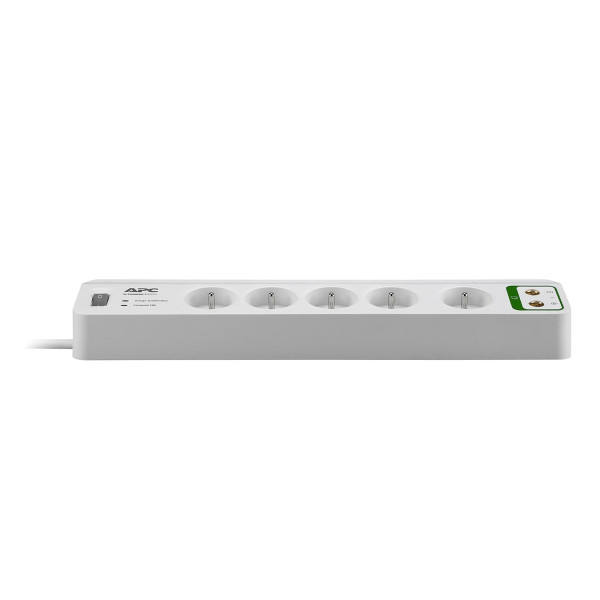 APC Essential Surge Arrest - Prise parasurtenseur pour 5 prises avec protection coaxiale, 230 V, France
