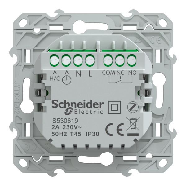 Wiser odace - thermostat connecté filaire - 2a - aluminium