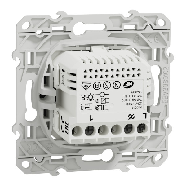 Variateur Rotatif LED Zigbee Anthracite Wiser Odace Schneider Electric - 2 Fils