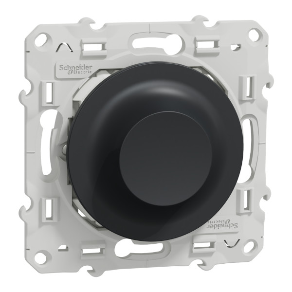 Variateur Rotatif LED Zigbee Anthracite Wiser Odace Schneider Electric - 2 Fils