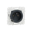Wiser odace - prise 2p+t connectée - 16a  - zigbee - anthracite