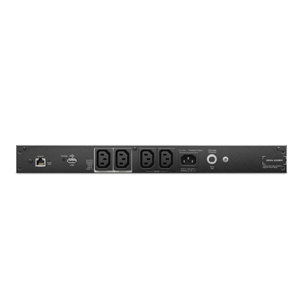 Smartups c - batterie li ion - 1u rack faible profondeur - 500va - carte réseau