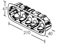 Baliz 3 - encastré mur rectang., fixe, noir, led intég. 2,76w 2400k 156lm