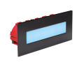 Baliz 3 - encastré mur rectang., fixe, noir, led intég. 2,76w bleu