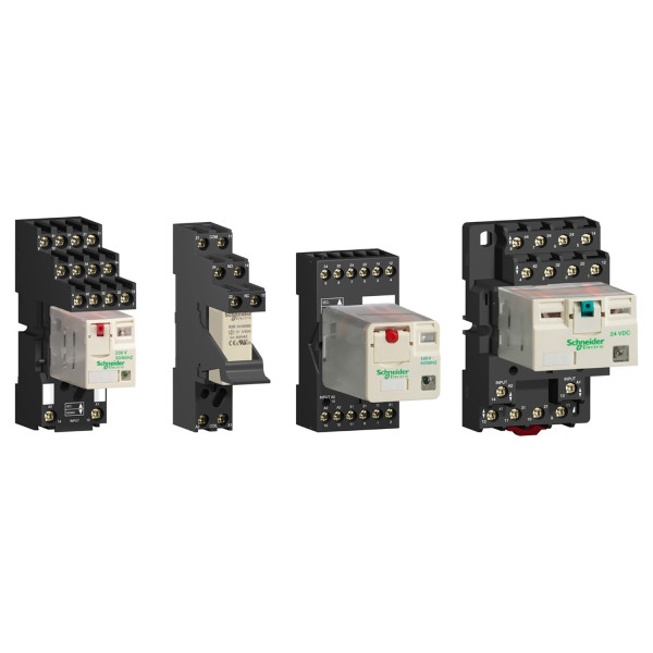 RELAIS MINIATURE 4 CO BAS NIVEAU AVEC LED 240 V AC