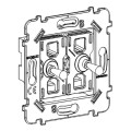 Mécanisme à connexion automatique 2 va-et-vient et/ou poussoir reversible acier pour collection désir et karo