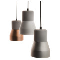Steel Wood Lamp béton Noir Mat 130 centimetre de diametre (SPE210155)
