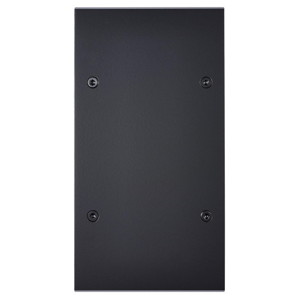 Façade confidence laiton noir mat double verticale 1 bouton push+led 1 bouton push+led à vis