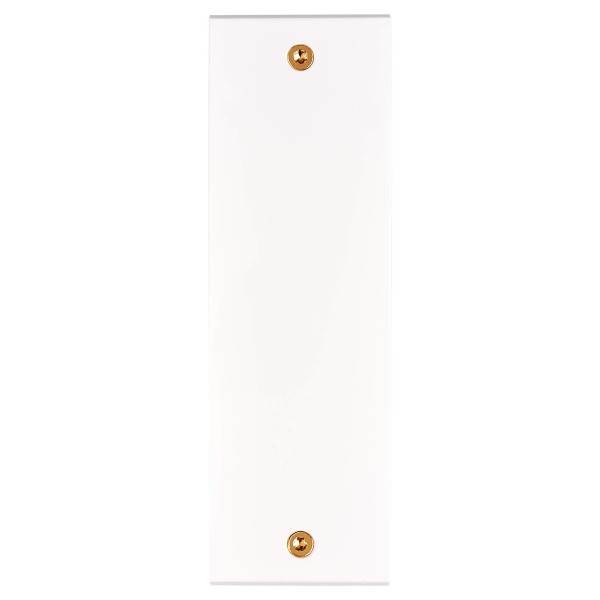 Façade confidence laiton blanc email étroite longue 1 bouton push+led à vis