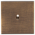 Façade fascination laiton coslan double horizontale 3 basculeurs prise schuko 2p+t à vis
