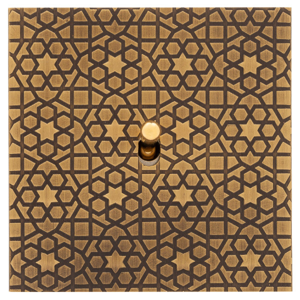 Façade fascination laiton atlas triple horizontale prise schuko 2p+t 1 média ouverture pour chargeur double usb  - Modelec - 334433M-K