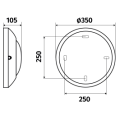 Hublot led h350 2100lm 3000k flux orienté antivandale