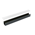 Profil pl3030 noir 2m plexi mat embouts inclus