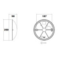 L'ebenoïd hublot axiome t1 e27 1x42w hf ssl gris