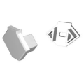 Embout pour profile icorn avec entrée