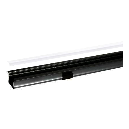 Profil rsl15 noir 2m plexi mat accessoires inclus