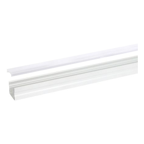 Profil sl15 blanc 2m plexi mat accessoires inclus