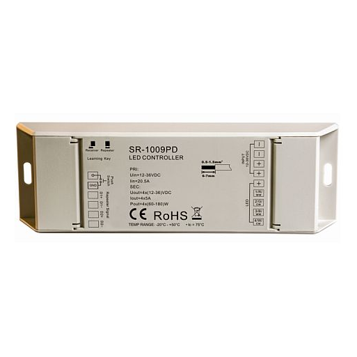 Récepteur rf ou bouton poussoir pwm 4x5a 480w