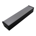 Profil sl flat 15x12 noir 2m dif opale acc inclus