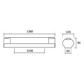 Réglette led xéo2 2g11 1500lm 4000k interrupteur intégré blanc