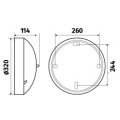 Hublot led axiome t2 2xe27 1000lm 3000k infrarouge blanc