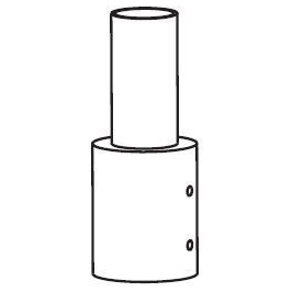 Streetlight adaptateur 60/80mm noir ral9005