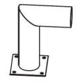 Streetlight support mural type l 60mm noir ral9005