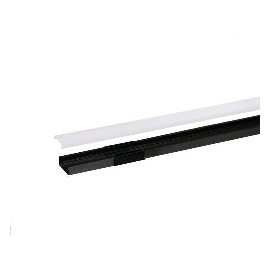 Profil sl7 noir 2m plexi mat accessoires inclus