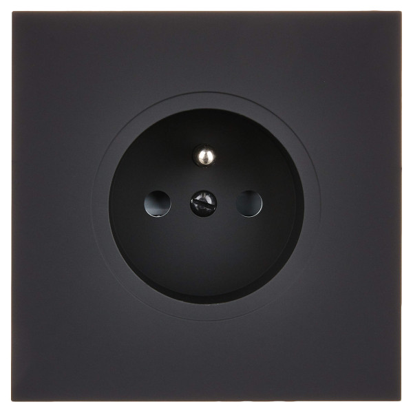Façade Désir Satin Noir Soft Touch simple PC (190-808)