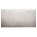 Façade Confidence Laiton  Nickel Satiné double horizontale nue pour gravure sansvis (2051-418)