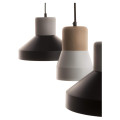 Steel Wood Lamp béton Noir Mat 240 centimetre de diametre (SPE210355)