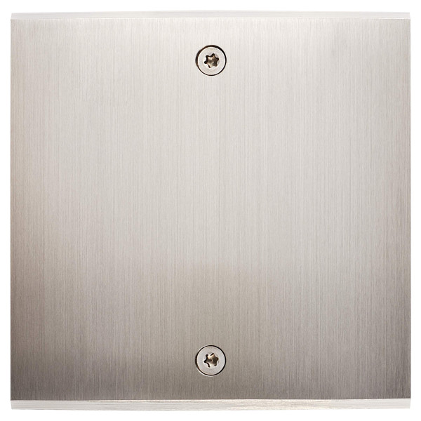 Façade Confidence Laiton  Nickel Satiné simple nue pour gravure à vis (1050-418)